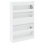 vidaXL Zapatero de madera de ingeniería blanco 80x21x125,5 cm vidaXL Zapatero de madera de ingeniería blanco 80x21x125,5 cm