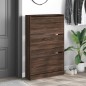 vidaXL Zapatero de madera de ingeniería marrón roble 80x21x125,5 cm vidaXL Zapatero de madera de ingeniería marrón roble 80x21x125,5 cm