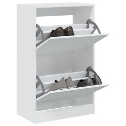 vidaXL Zapatero de madera de ingeniería blanco 60x34x96,5 cm