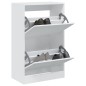 vidaXL Zapatero de madera de ingeniería blanco 60x34x96,5 cm
