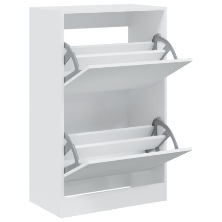 vidaXL Zapatero de madera de ingeniería blanco 60x34x96,5 cm