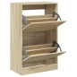 vidaXL Zapatero de madera de ingeniería roble Sonoma 60x34x96,5 cm vidaXL Zapatero de madera de ingeniería roble Sonoma 60x34x96,5 cm