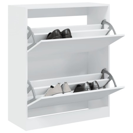 vidaXL Zapatero de madera de ingeniería blanco 80x34x96,5 cm