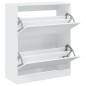 vidaXL Zapatero de madera de ingeniería blanco 80x34x96,5 cm