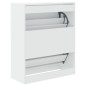 vidaXL Zapatero de madera de ingeniería blanco 80x34x96,5 cm