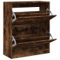 vidaXL Zapatero de madera de ingeniería roble ahumado 80x34x96,5 cm vidaXL Zapatero de madera de ingeniería roble ahumado 80x34x96,5 cm
