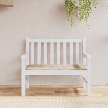 vidaXL Cojín de banco de jardín tela Oxford beige 120x50x3 cm