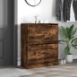 vidaXL Zapatero de madera de ingeniería roble ahumado 80x34x96,5 cm vidaXL Zapatero de madera de ingeniería roble ahumado 80x34x96,5 cm