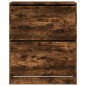 vidaXL Zapatero de madera de ingeniería roble ahumado 80x34x96,5 cm vidaXL Zapatero de madera de ingeniería roble ahumado 80x34x96,5 cm