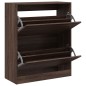 vidaXL Zapatero de madera de ingeniería marrón roble 80x34x96,5 cm vidaXL Zapatero de madera de ingeniería marrón roble 80x34x96,5 cm