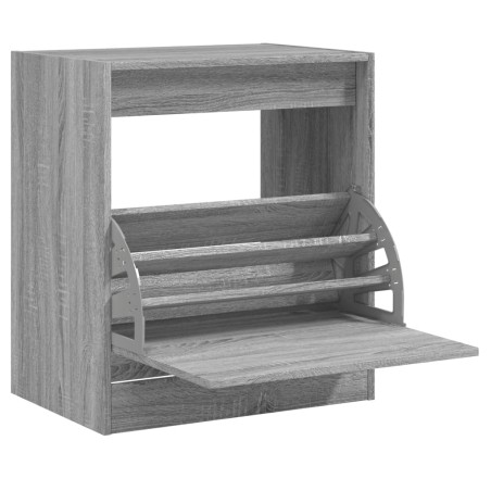 vidaXL Zapatero de madera de ingeniería gris Sonoma 60x42x69 cm