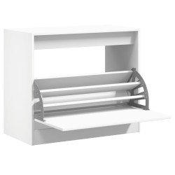 vidaXL Zapatero de madera de ingeniería blanco 80x42x69 cm