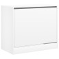 vidaXL Zapatero de madera de ingeniería blanco 80x42x69 cm vidaXL Zapatero de madera de ingeniería blanco 80x42x69 cm