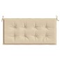 vidaXL Cojín de banco de jardín tela Oxford beige 120x50x3 cm vidaXL Cojín de banco de jardín tela Oxford beige 120x50x3 cm
