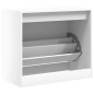 vidaXL Zapatero de madera de ingeniería blanco 80x42x69 cm vidaXL Zapatero de madera de ingeniería blanco 80x42x69 cm