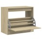 vidaXL Zapatero de madera de ingeniería roble Sonoma 80x42x69 cm vidaXL Zapatero de madera de ingeniería roble Sonoma 80x42x69 cm