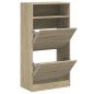 vidaXL Zapatero de madera de ingeniería roble Sonoma 60x34x116 cm vidaXL Zapatero de madera de ingeniería roble Sonoma 60x34x116 cm