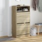 vidaXL Zapatero de madera de ingeniería roble Sonoma 60x34x116 cm vidaXL Zapatero de madera de ingeniería roble Sonoma 60x34x116 cm