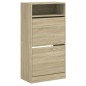 vidaXL Zapatero de madera de ingeniería roble Sonoma 60x34x116 cm vidaXL Zapatero de madera de ingeniería roble Sonoma 60x34x116 cm