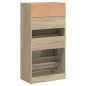 vidaXL Zapatero de madera de ingeniería roble Sonoma 60x34x116 cm vidaXL Zapatero de madera de ingeniería roble Sonoma 60x34x116 cm
