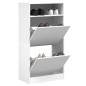 vidaXL Zapatero de madera de ingeniería blanco 60x34x116 cm