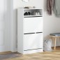 vidaXL Zapatero de madera de ingeniería blanco 60x34x116 cm