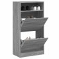 vidaXL Zapatero de madera de ingeniería gris Sonoma 60x34x116 cm vidaXL Zapatero de madera de ingeniería gris Sonoma 60x34x116 cm