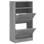 vidaXL Zapatero de madera de ingeniería gris Sonoma 60x34x116 cm vidaXL Zapatero de madera de ingeniería gris Sonoma 60x34x116 cm