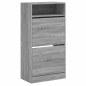 vidaXL Zapatero de madera de ingeniería gris Sonoma 60x34x116 cm vidaXL Zapatero de madera de ingeniería gris Sonoma 60x34x116 cm