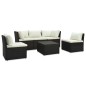 vidaXL Set de muebles de jardín 4 pzas y cojines ratán sintético marrón vidaXL Set de muebles de jardín 4 pzas y cojines ratán sintético marrón