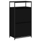 vidaXL Zapatero de madera de ingeniería negro 60x34x112 cm vidaXL Zapatero de madera de ingeniería negro 60x34x112 cm
