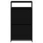 vidaXL Zapatero de madera de ingeniería negro 60x34x112 cm vidaXL Zapatero de madera de ingeniería negro 60x34x112 cm