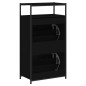 vidaXL Zapatero de madera de ingeniería negro 60x34x112 cm vidaXL Zapatero de madera de ingeniería negro 60x34x112 cm