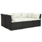 vidaXL Set de muebles de jardín 4 pzas y cojines ratán sintético marrón vidaXL Set de muebles de jardín 4 pzas y cojines ratán sintético marrón