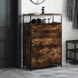 vidaXL Zapatero de madera contrachapada roble ahumado 75x34x112 cm vidaXL Zapatero de madera contrachapada roble ahumado 75x34x112 cm