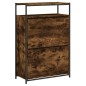 vidaXL Zapatero de madera contrachapada roble ahumado 75x34x112 cm vidaXL Zapatero de madera contrachapada roble ahumado 75x34x112 cm