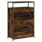 vidaXL Zapatero de madera contrachapada roble ahumado 75x34x112 cm vidaXL Zapatero de madera contrachapada roble ahumado 75x34x112 cm