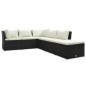 vidaXL Set de muebles de jardín 4 pzas y cojines ratán sintético marrón vidaXL Set de muebles de jardín 4 pzas y cojines ratán sintético marrón