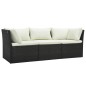 vidaXL Set de muebles de jardín 4 pzas y cojines ratán sintético marrón vidaXL Set de muebles de jardín 4 pzas y cojines ratán sintético marrón