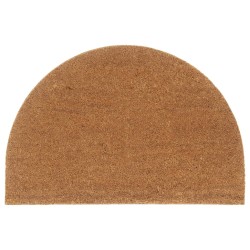 vidaXL Felpudo semicircular de fibra de coco natural 60x90 cm