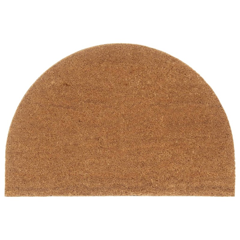 vidaXL Felpudo semicircular de fibra de coco natural 60x90 cm vidaXL Felpudo semicircular de fibra de coco natural 60x90 cm