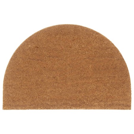 vidaXL Felpudo semicircular de fibra de coco natural 60x90 cm