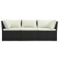 vidaXL Set de muebles de jardín 4 pzas y cojines ratán sintético marrón vidaXL Set de muebles de jardín 4 pzas y cojines ratán sintético marrón