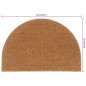vidaXL Felpudo semicircular de fibra de coco natural 60x90 cm vidaXL Felpudo semicircular de fibra de coco natural 60x90 cm