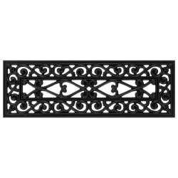 vidaXL Alfombrillas de escalera de goma 10 uds goma 25x75 cm