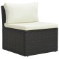 vidaXL Set de muebles de jardín 4 pzas y cojines ratán sintético marrón vidaXL Set de muebles de jardín 4 pzas y cojines ratán sintético marrón