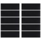 vidaXL Alfombrillas de escalera de goma 10 uds goma 25x75 cm