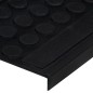 vidaXL Alfombrillas de escalera de goma 5 uds 25x75 cm