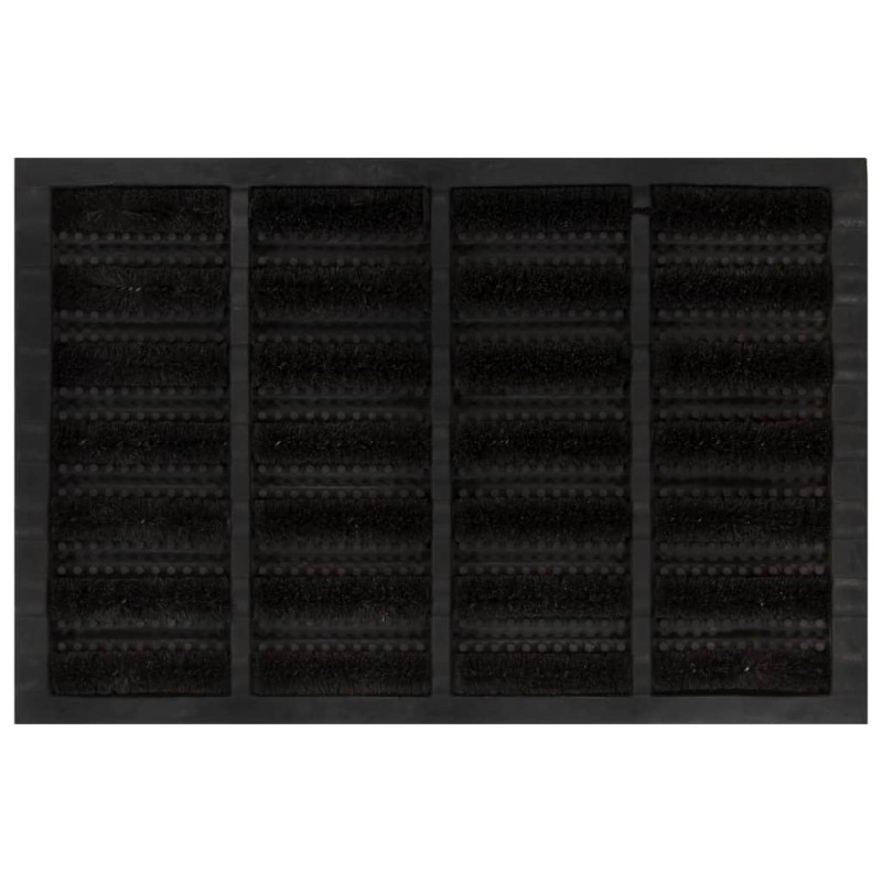 vidaXL Felpudo rectangular de goma y fibra de coco 40x60 cm vidaXL Felpudo rectangular de goma y fibra de coco 40x60 cm