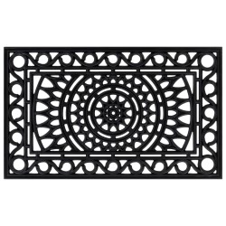 vidaXL Felpudo rectangular de goma 45x75 cm